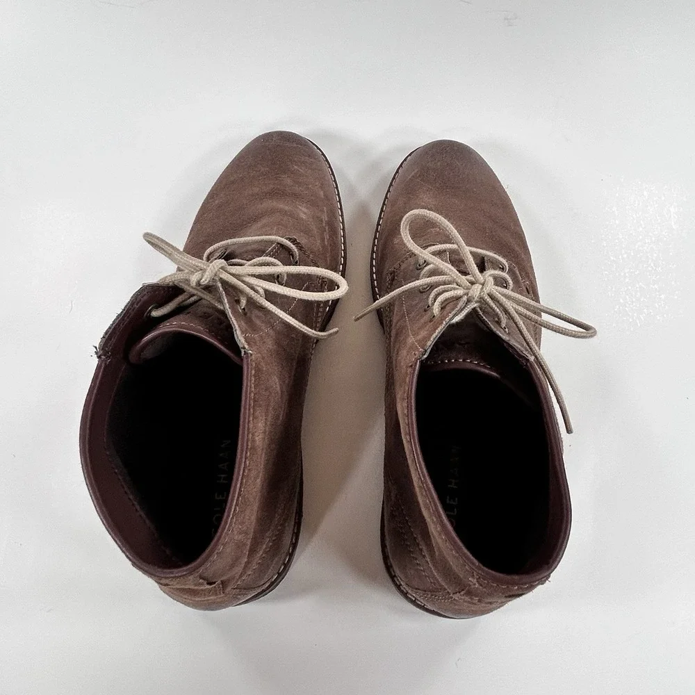 Cole Haan Grand Nathan 8.5 M Chukka Ankle Boot Brown Suede Men's